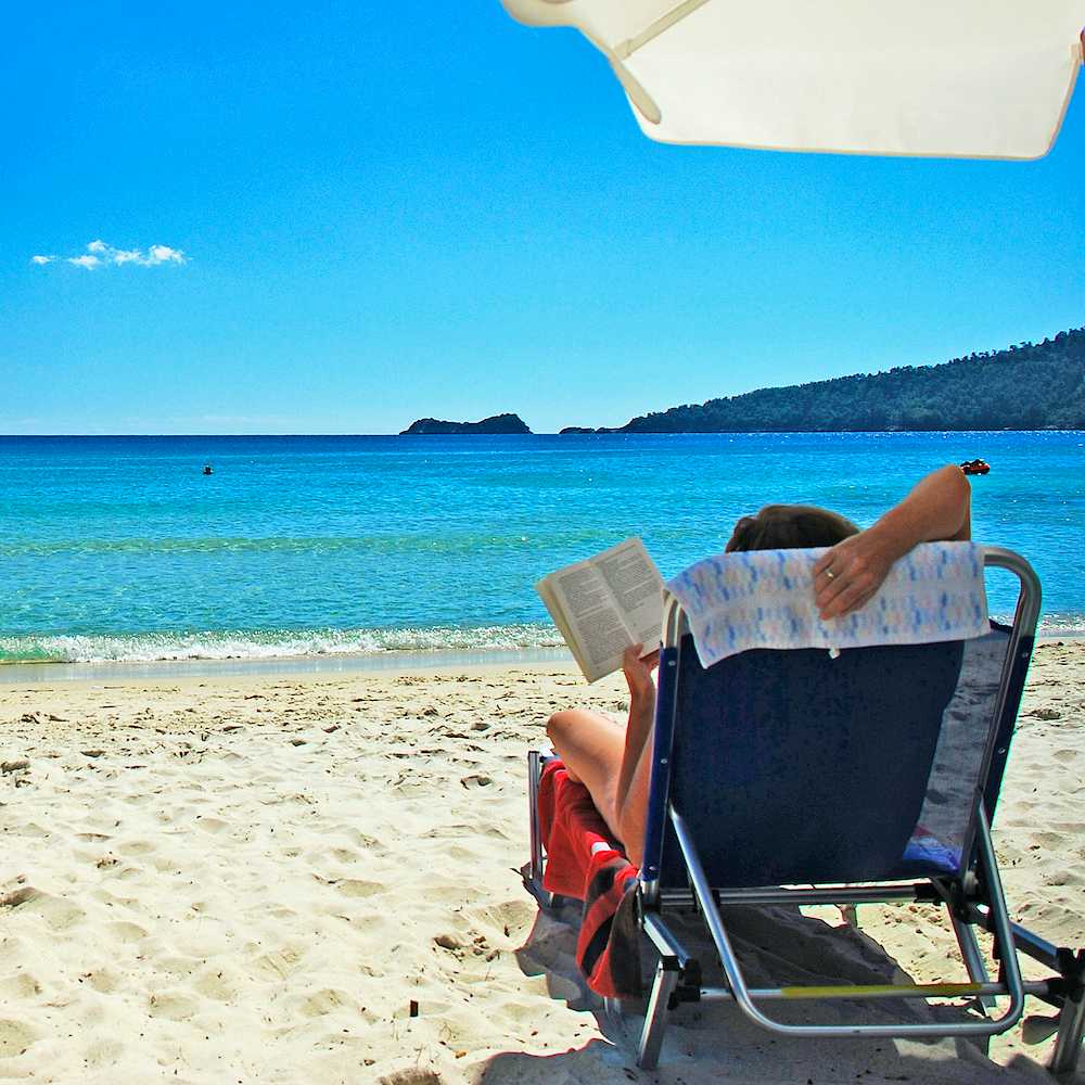 Photo Caption: Relax on Golden Beach just 100m away